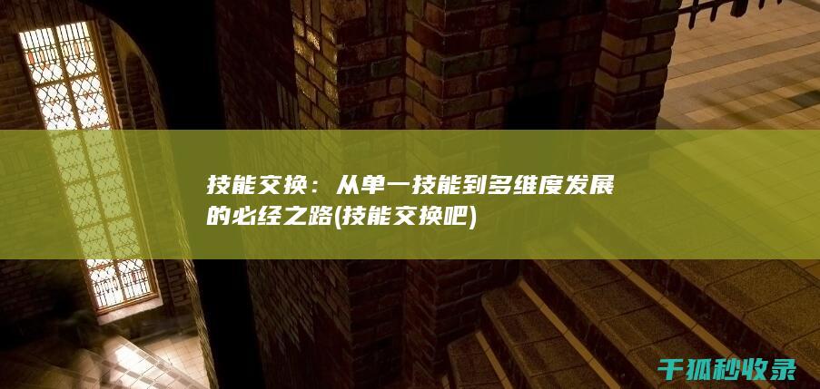 技能交换：从单一技能到多维度发展的必经之路 (技能交换吧)